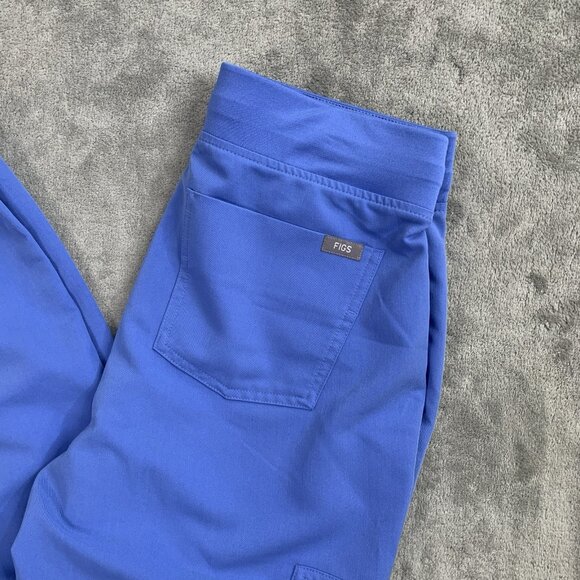 Figs Scrub Pants Womens XS Tall Zamora Jogger Nurse Workwear Capri Blue Medical - Picture 2 of 16